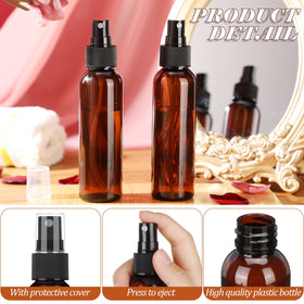 Nuogo amber 4oz sprayer cap keeps contents clean and leak-free.