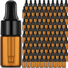Nuogo amber glass dropper bottle 3 ml with dropper for essential oils