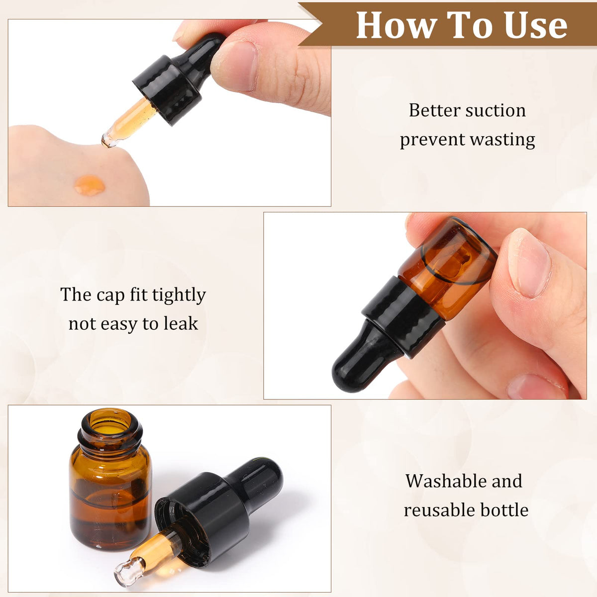 Nuogo corrosion-resistant amber bottle with leakproof cap protects liquids on the go.