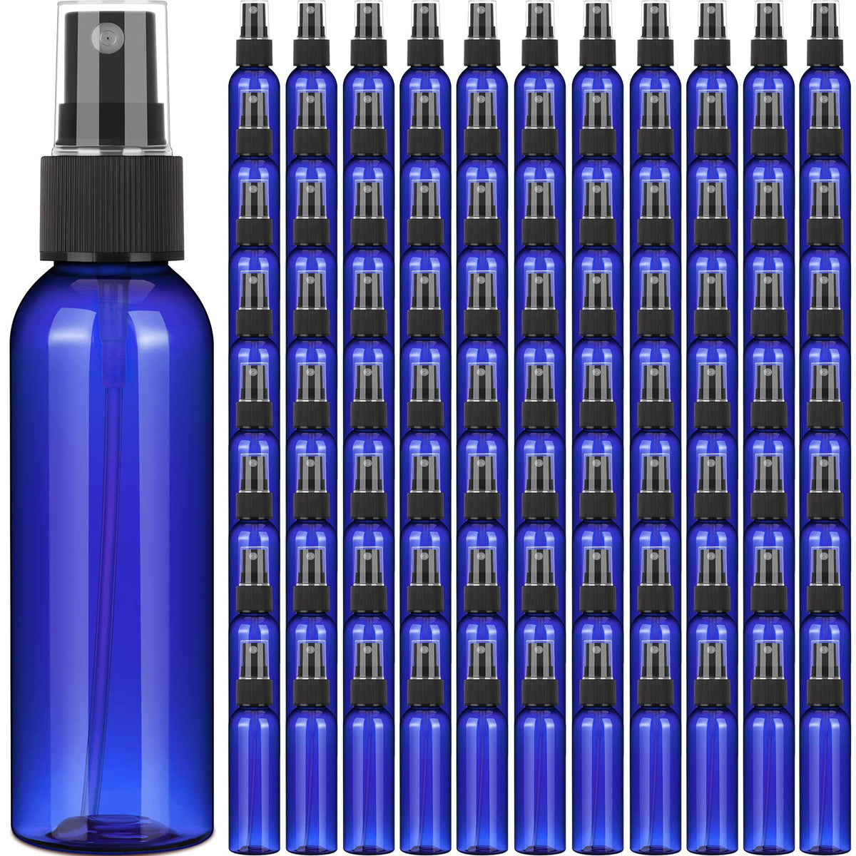 Nuogo blue 4oz spray bottle for portable fragrance on the go.