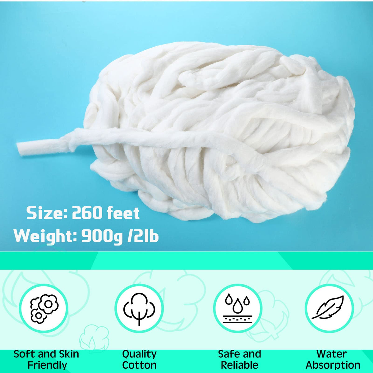 Nuogo cotton coil for hair perm, soft and skin-friendly.