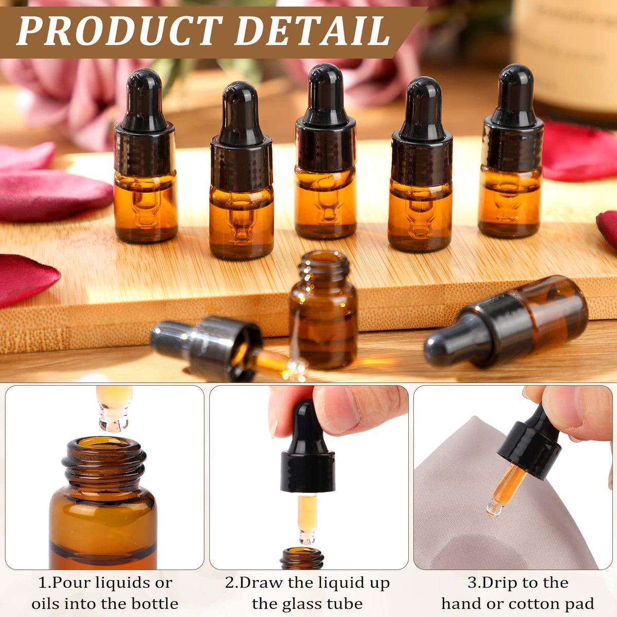 Nuogo 2 ml dropper bottle ideal for beard oil, hair oil, and samples.