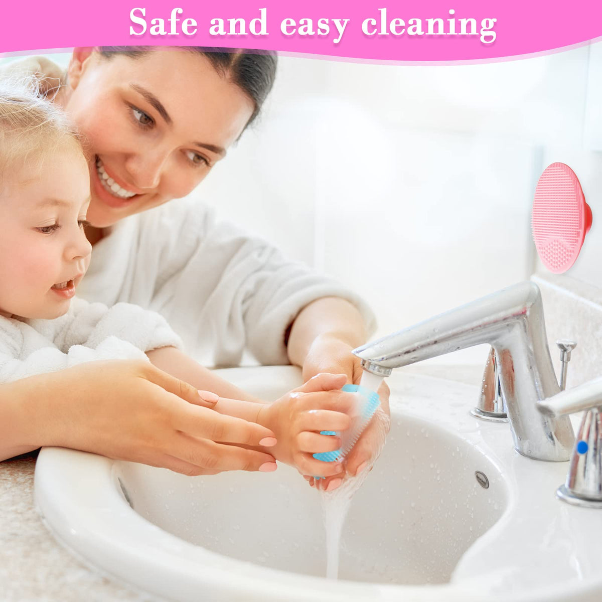 Nuogo silicone brush suitable for facial and scalp washing.