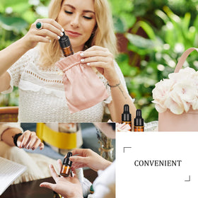 Nuogo clear amber dropper bottle suitable for fragrances, tinctures, and blends.