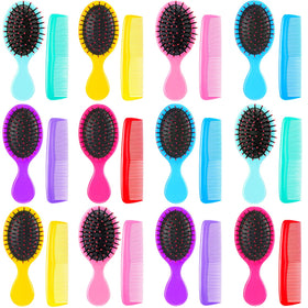 Nuogo detangler mini brush travel kit with soft cushion teeth for gentle detangling