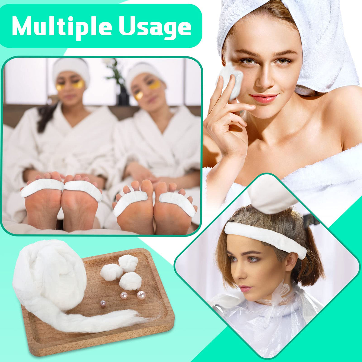 Nuogo soft cotton for gentle manicures and skincare.