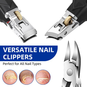 NURIUN 25-degree slanted toenail clippers for precise ingrown nail trimming