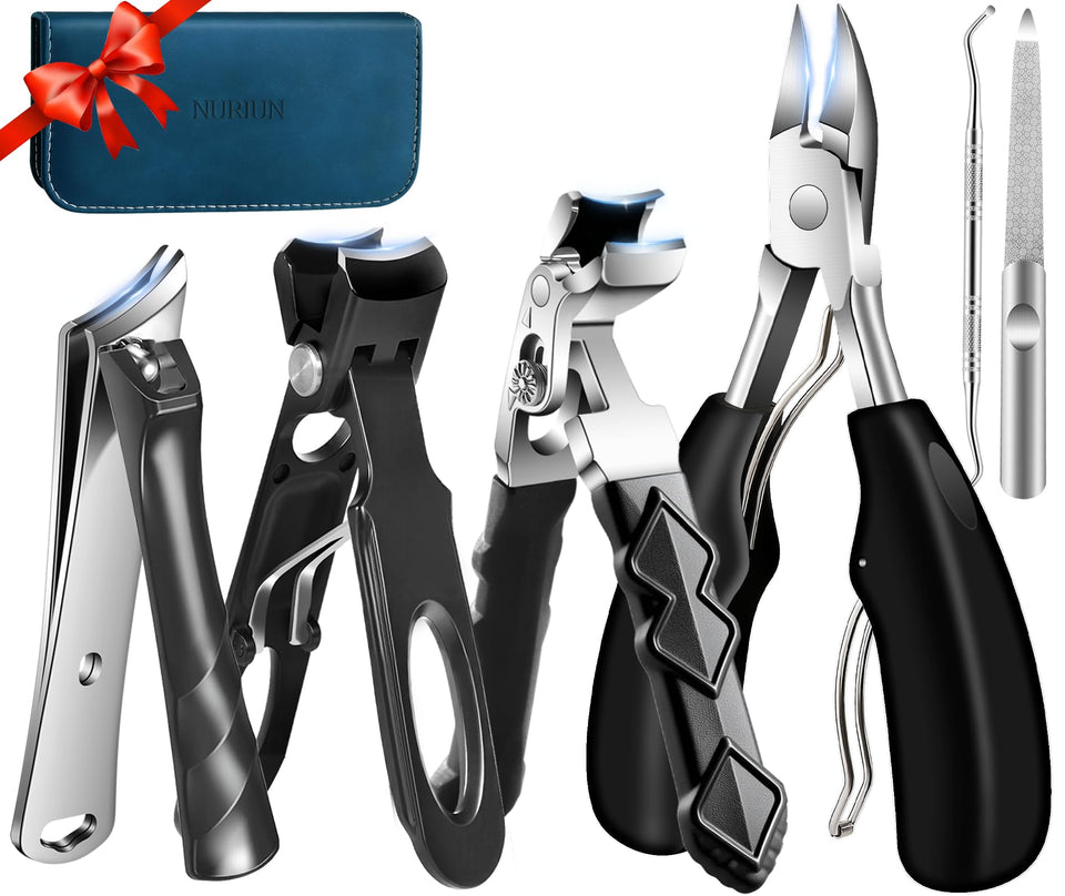 NURIUN podiatrist toenail clipper for thick nails with precise trimming.