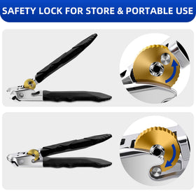NURIUN safety lock secures blades during storage and travel