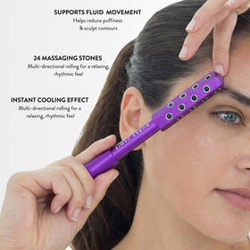 Purple Nurse Jamie UpLift roller with cooling sensation on skin