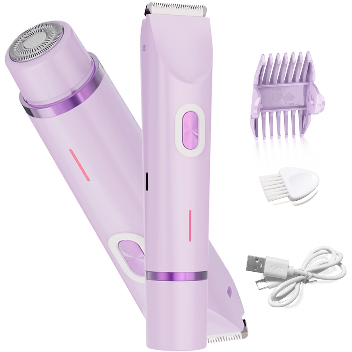NURSETEK 2-in-1 shaver for women: precise face and bikini grooming, smooth skin.