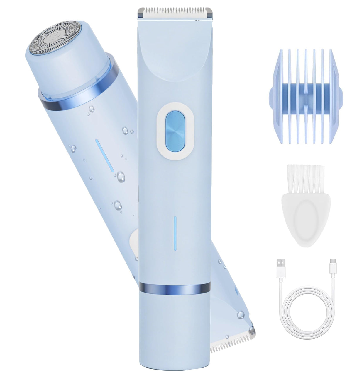 NURSETEK 2-in-1 shaver dual-head design for legs and bikini line