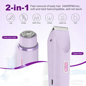 Rechargeable USB-chargeable shaver for cordless convenience and travel.