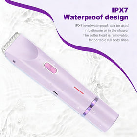 NURSETEK waterproof shaver for wet and dry use, easy cleaning.