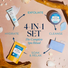 Nurture by Nature Ocean Escape scent bottle evokes calming coastal vibes for bath time