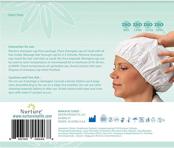Nurture Valley hypoallergenic cap designed for elderly care needs.