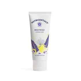Nu Skin Brighter Day Exfoliant Scrub bottle pour supports a gentle cleansing ritual