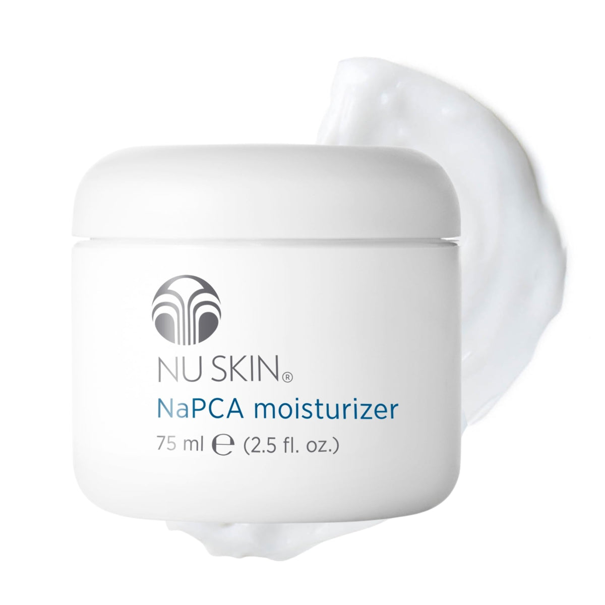 NuSkin NaPCA Moisturizer bottle pump showing hydrating formula for all skin types