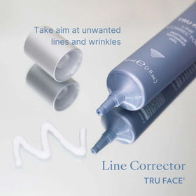 Nu Skin Tru Face Line Corrector creamy texture as part of daily routine.