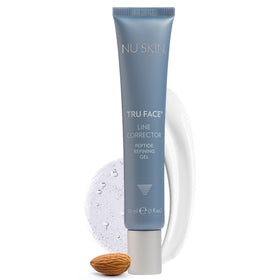 Nu Skin Tru Face Line Corrector tube front view for targeted wrinkle care.