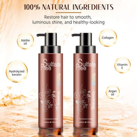 NUSPA argan oil conditioner dispensing closeup showing detangling and lasting moisture