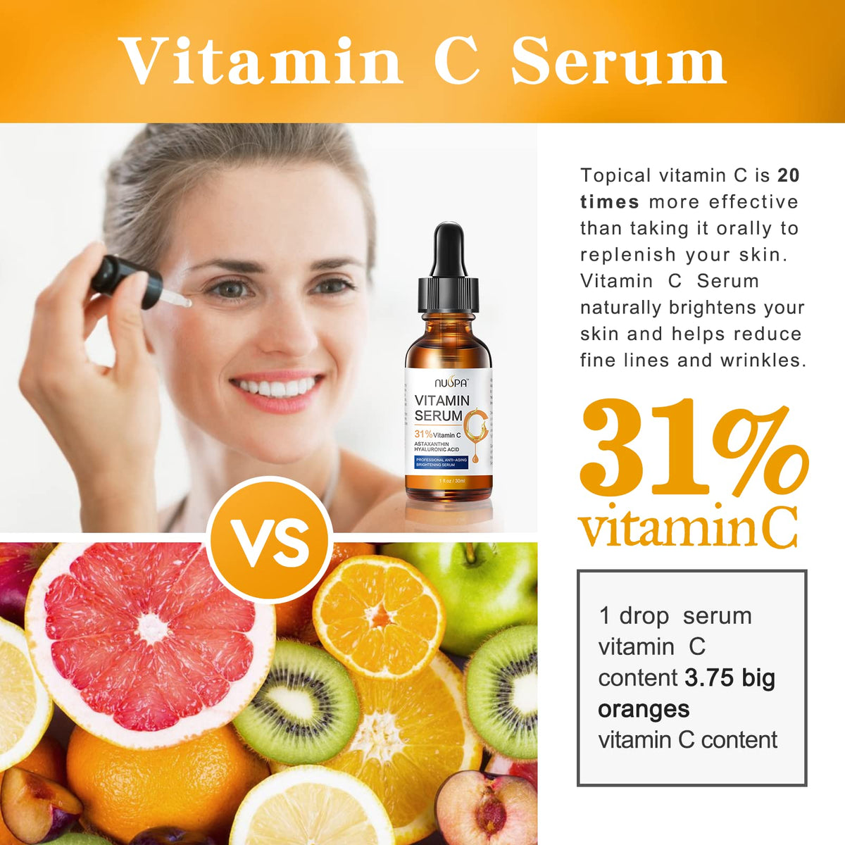 NUSPA Vitamin C Serum cruelty-free packaging signals ethical skincare