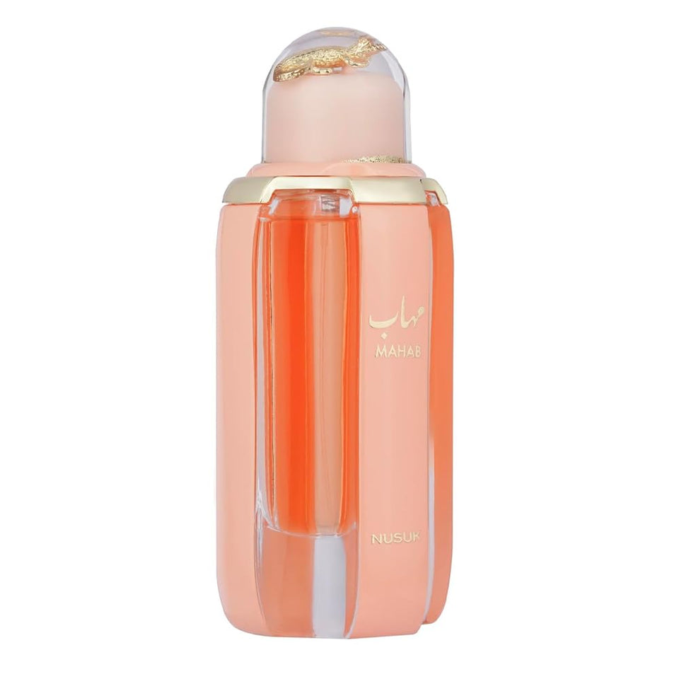 Nusuk Mahab bottle front displays premium luxury design, ideal for gifting on special occasions.
