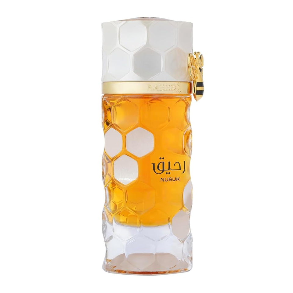 Nusuk Raheeq perfume bottle for everyday elegance and confidence.
