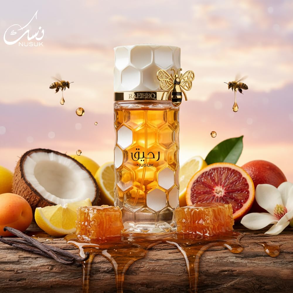Nusuk Raheeq heart notes rose jasmine evoke refined femininity.