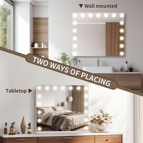 NUSVAN 23-6x19-7 inch mirror with lighting.