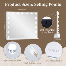 NUSVAN white finish vanity mirror for bright decor.