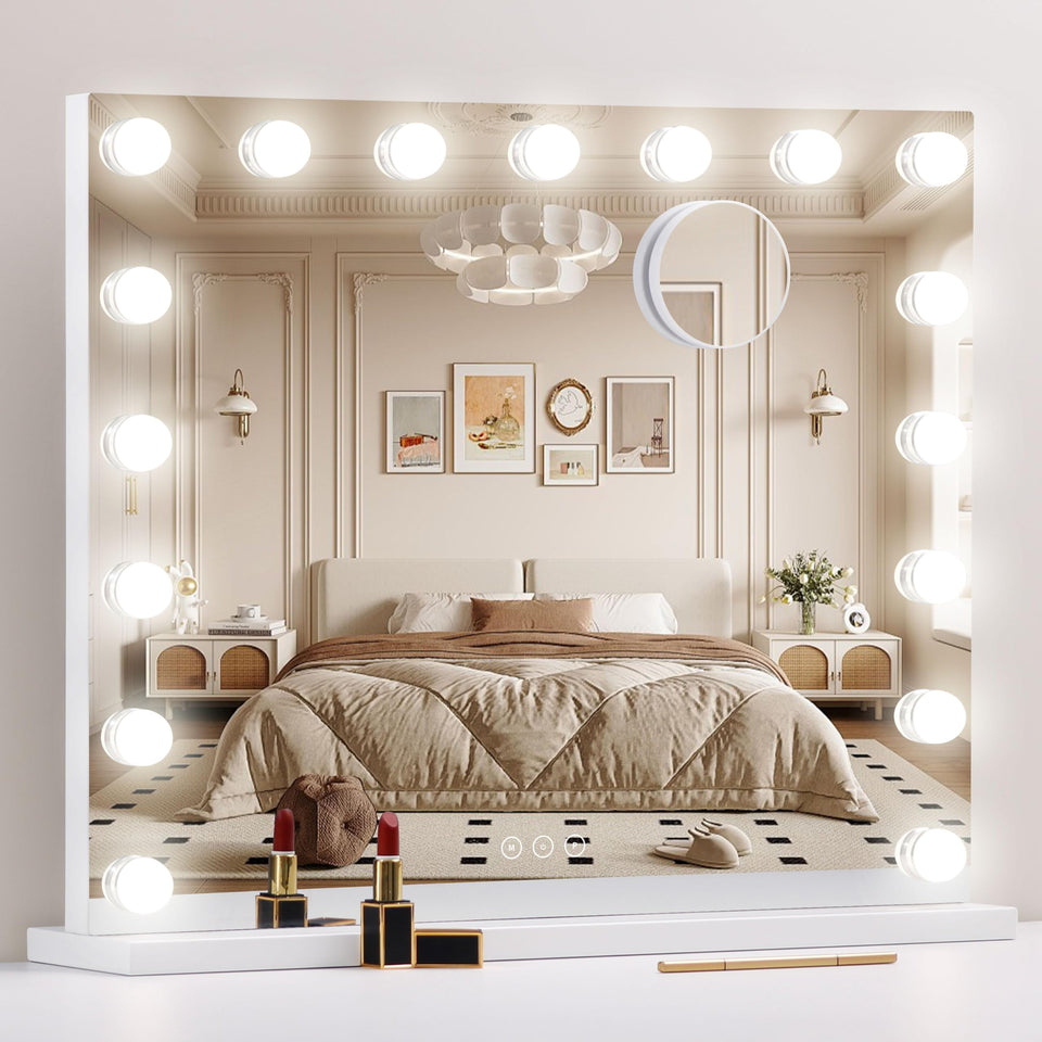 NUSVAN vanity mirror with lights ideal for precise makeup application.