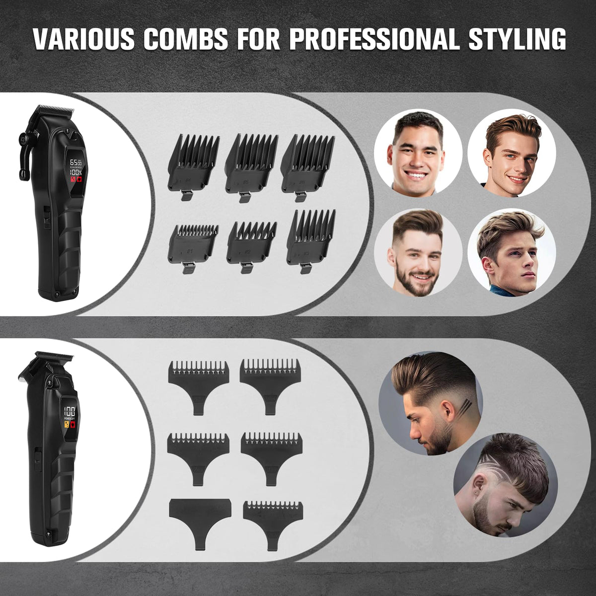 Nutcore four-speed adjustable motor for different hair types