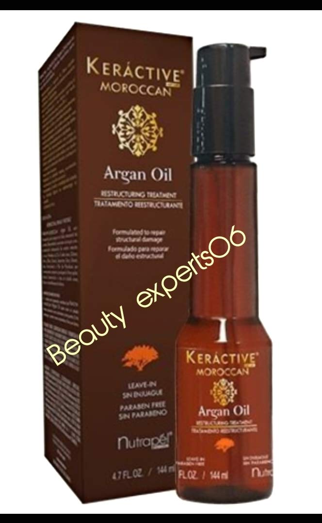 Nutrapel Keractive Argan Oil Serum bottle delivering nourishing shine for hair