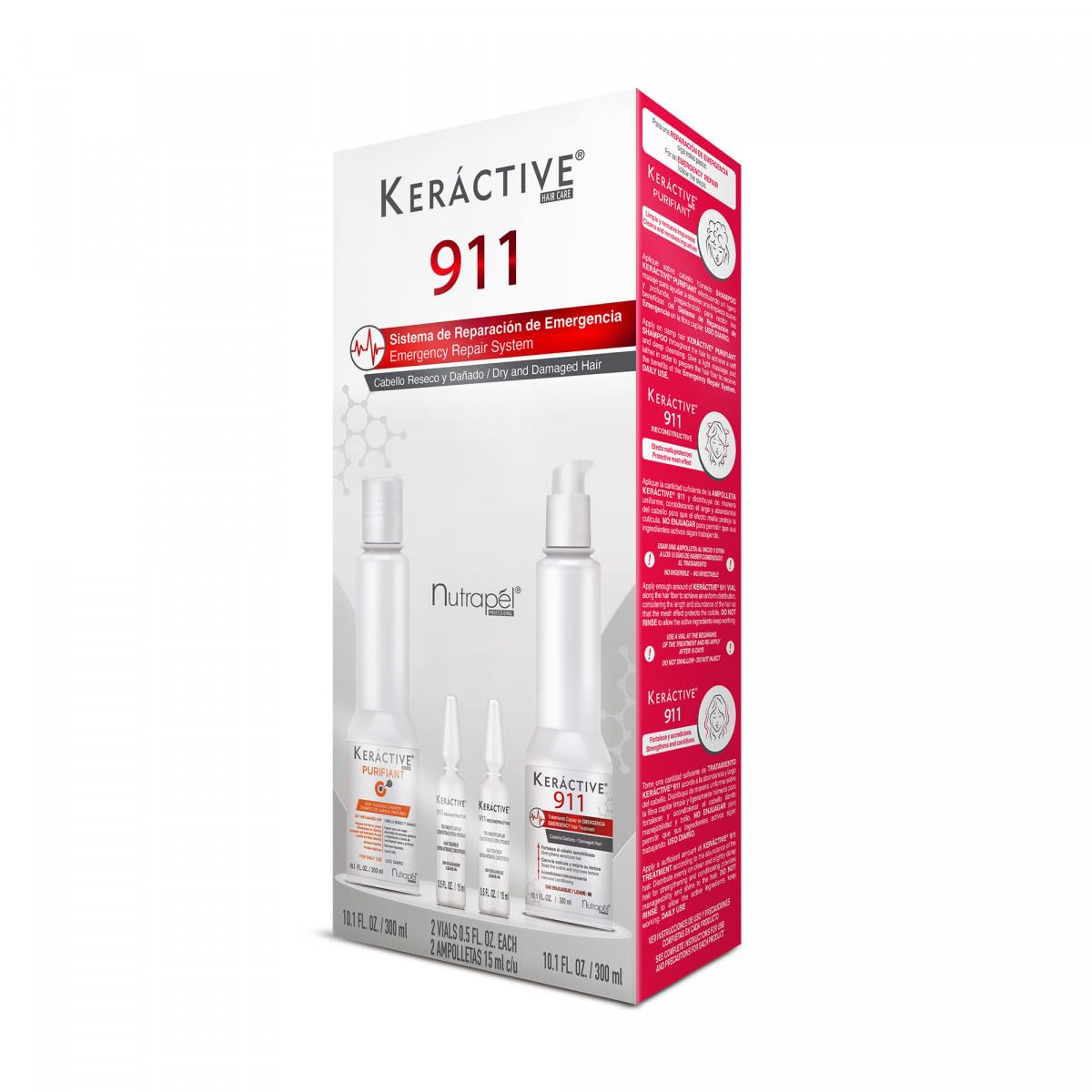 Nutrapel Keractive Intense Set application demonstrates easy-use steps for your regimen