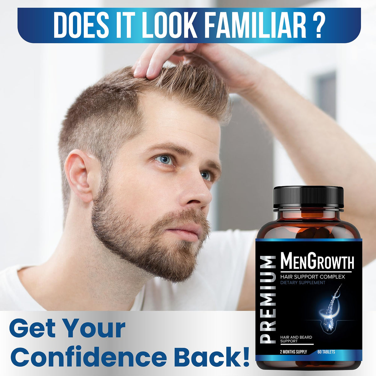 NutraPro hair growth capsules closeup—biotin and saw palmetto benefits.