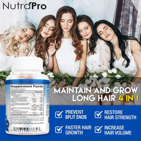 Close-up of NutraPro Long Hair Gummies texture and bright cherry color.