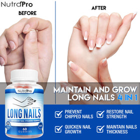 NutraPro Nail Growth gummies close-up highlights passion fruit flavor for daily use