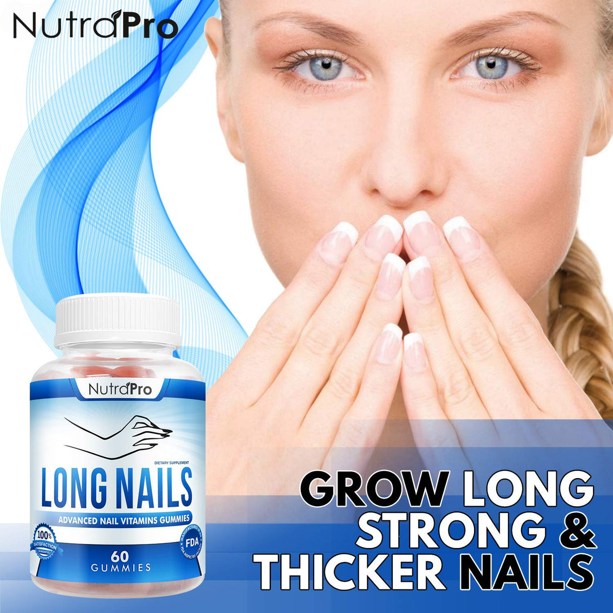 NutraPro nails appear glossy after using the gummies