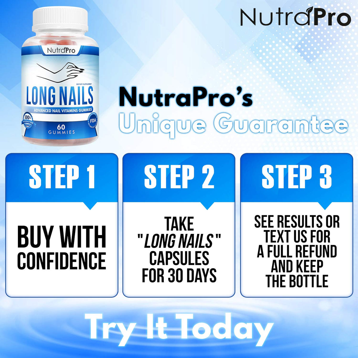 NutraPro passion fruit flavor gummies displayed for a tasty daily routine