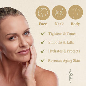 Pump bottle of NutraVive Crepe Repair Cream for daily use