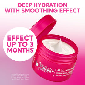 Nutree Bondox almond oil visual emphasizes vitamin-rich hydration for soft hair