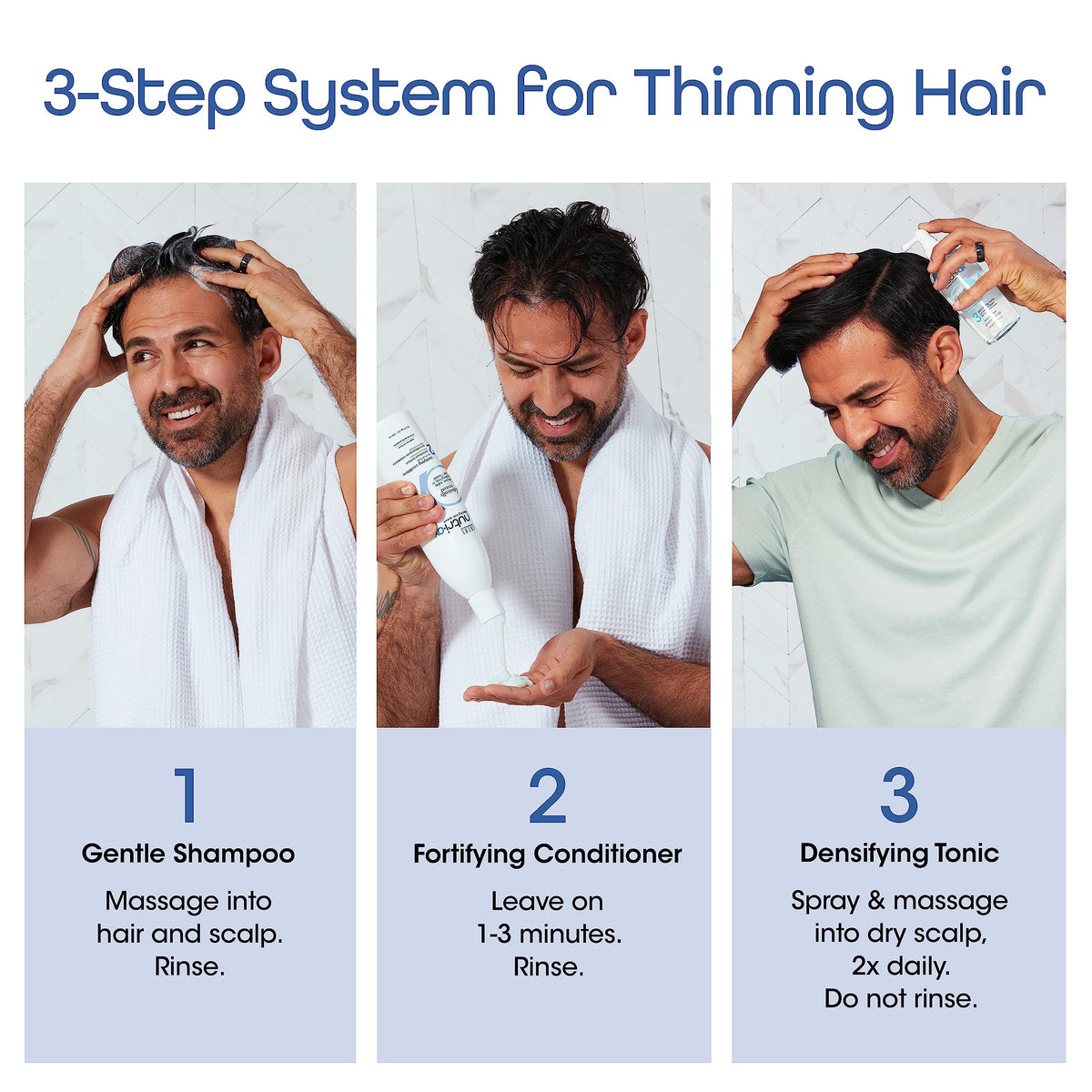 Nutri-Ox densifying tonic pump dispenses for easy, denser-looking hair.