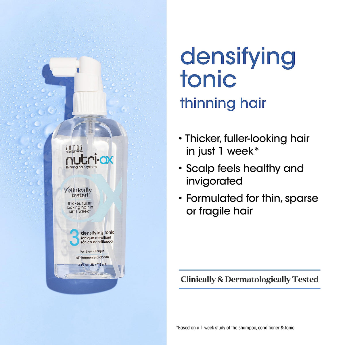 Nutri-Ox shampoo lather close-up suggesting scalp cleansing and added volume.