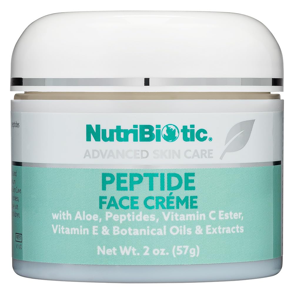 NutriBiotic Peptide Face Creme bottle highlight showing ultra-hydrating formula