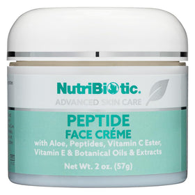 NutriBiotic Peptide Face Creme bottle highlight showing ultra-hydrating formula