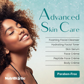 NutriBiotic Peptide Face Creme featured in a daily skincare routine