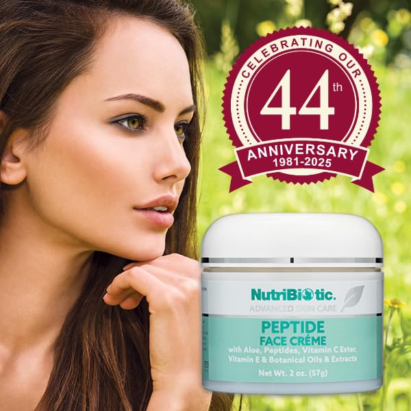 NutriBiotic Peptide Face Creme natural fragrance and parabens-free packaging