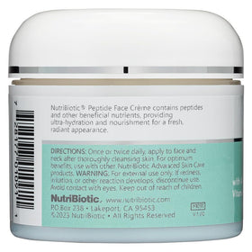 Texture close-up of NutriBiotic Peptide Face Creme creamy, fast-absorbing finish