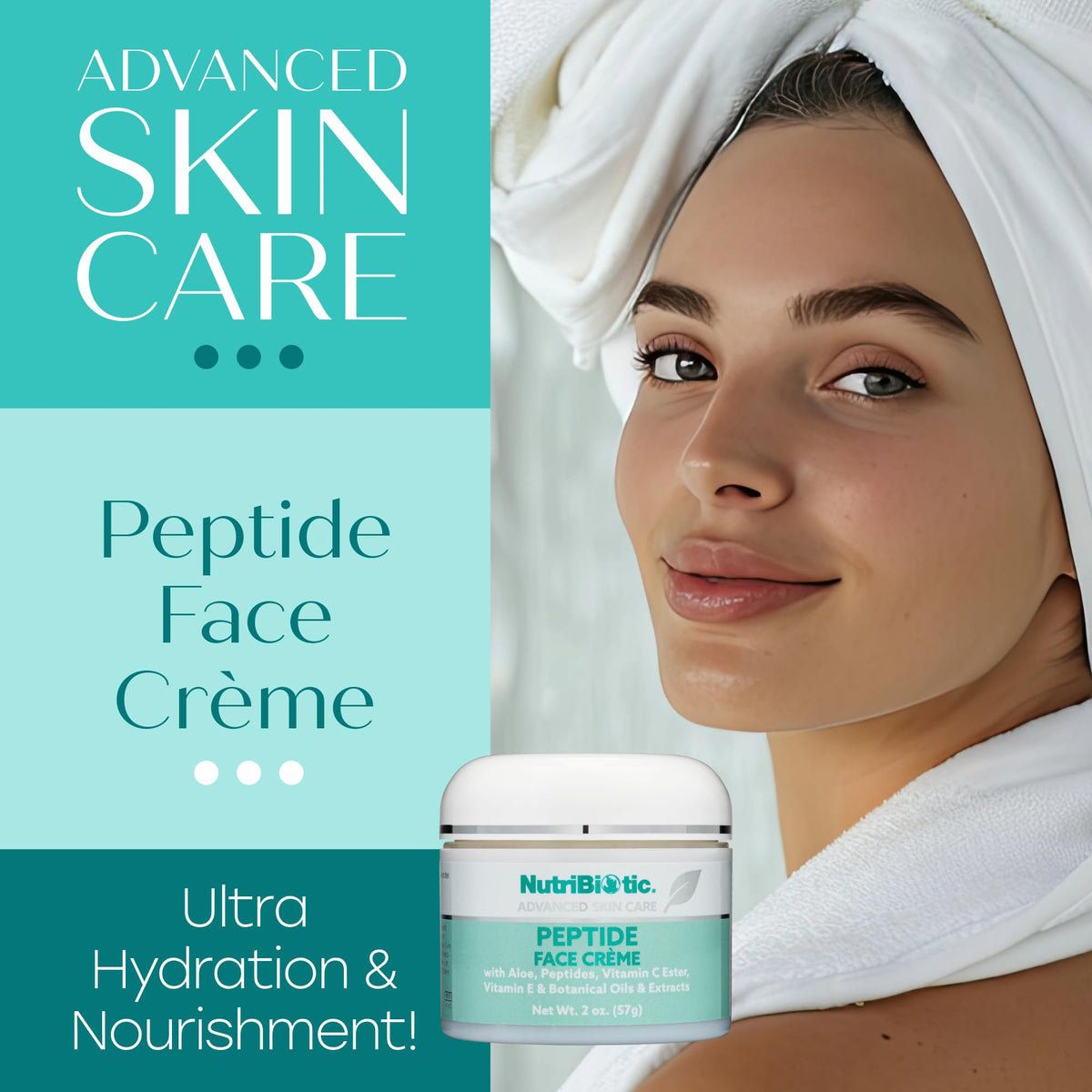 NutriBiotic Peptide Face Creme with vitamin E and grapefruit seed extract